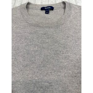 Faconnable Mens Grey 100% Wool Crewneck Sweater Large RN125990